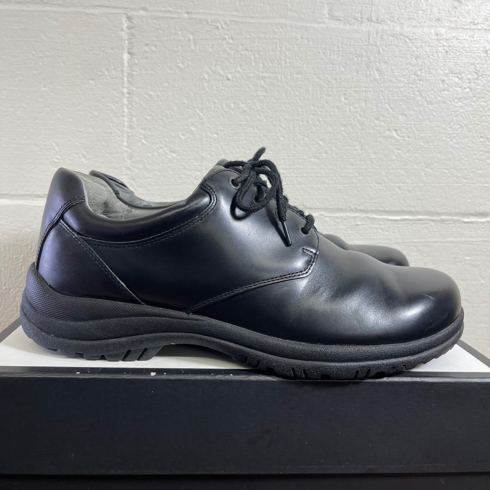 Dansko Walker Smooth Black Leather Oxford Casual Shoes Lace up Men's 47 EU/14 US